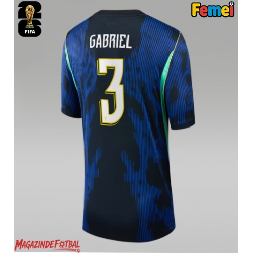 Brazilia Gabriel Magalhaes #3 Echipament de Fotbal Replică Mondial 2026 Femei Deplasare Brazilia Gabriel Magalhaes #3 Echipament de Fotbal Replică Mondial 2026 Femei Deplasare